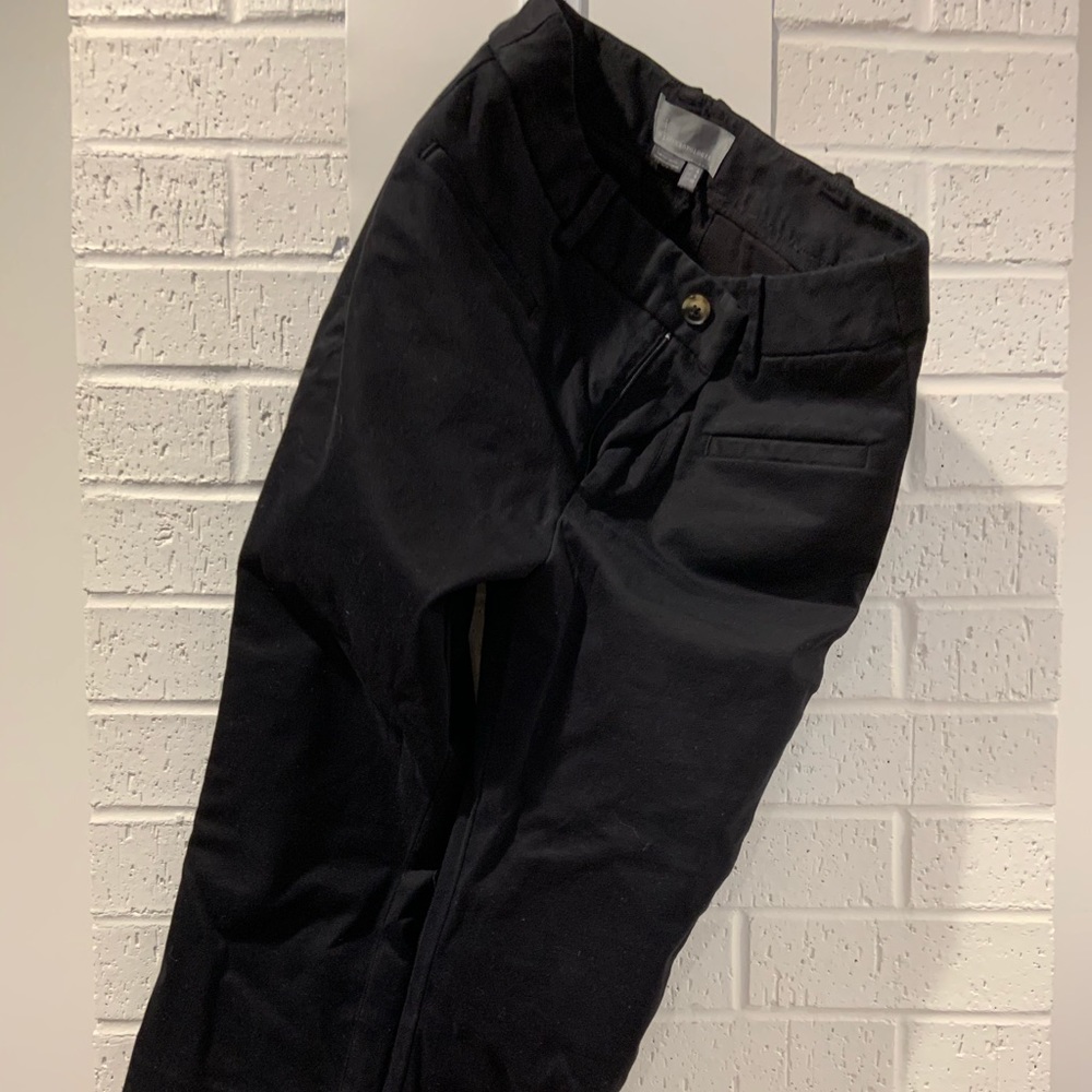 A by Anthropologie black pedal pusher capris